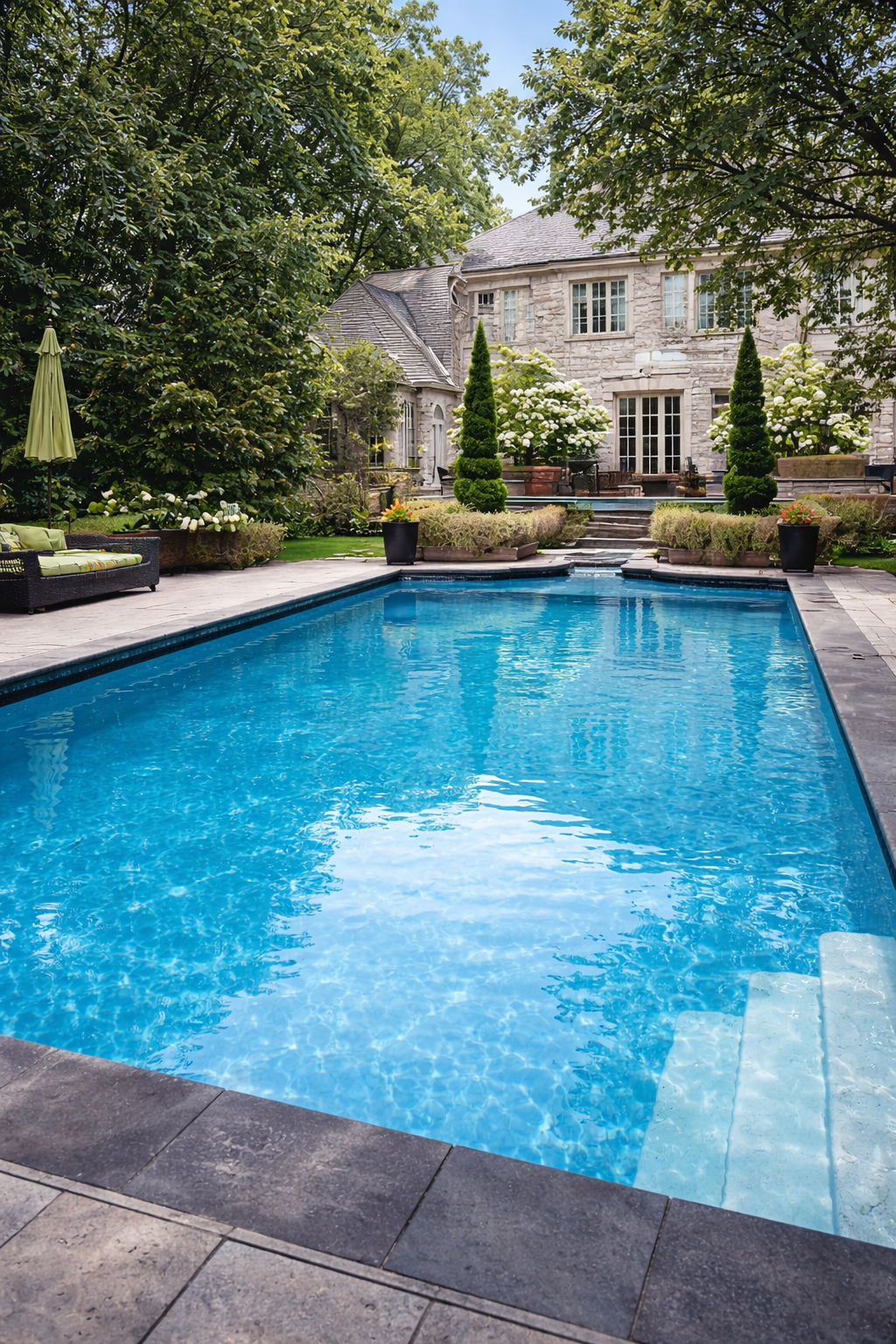 Luxury pool environment representing a fully documented system